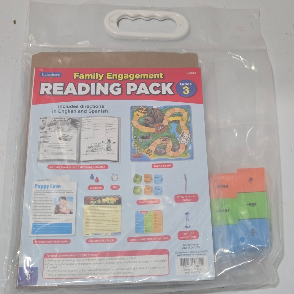 Lakeshore Family Engagement Reading Pack Grade 3 LC876 Educational Learning Kit